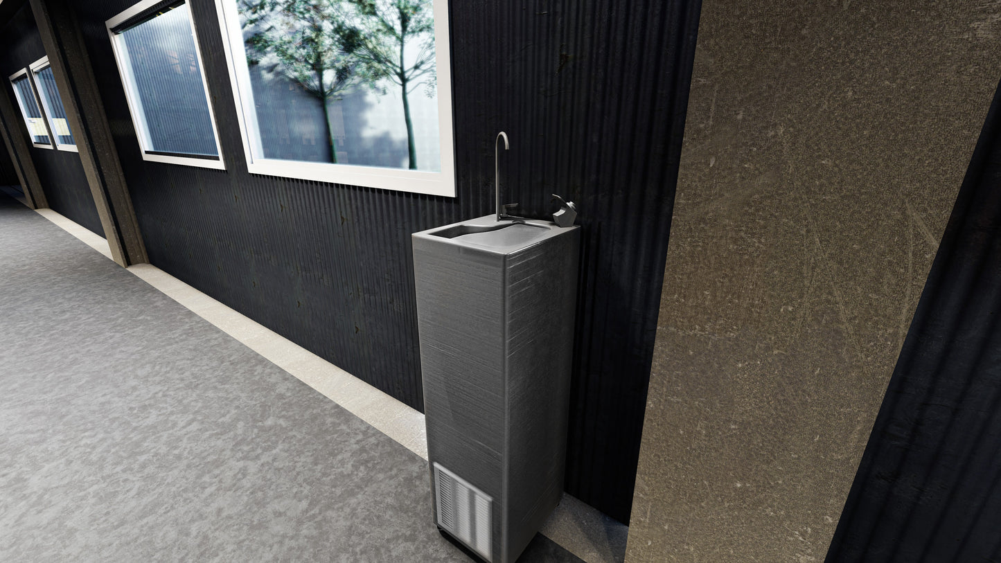 Stainless Steel Freestanding Drinking Fountain - Mount Aspiring